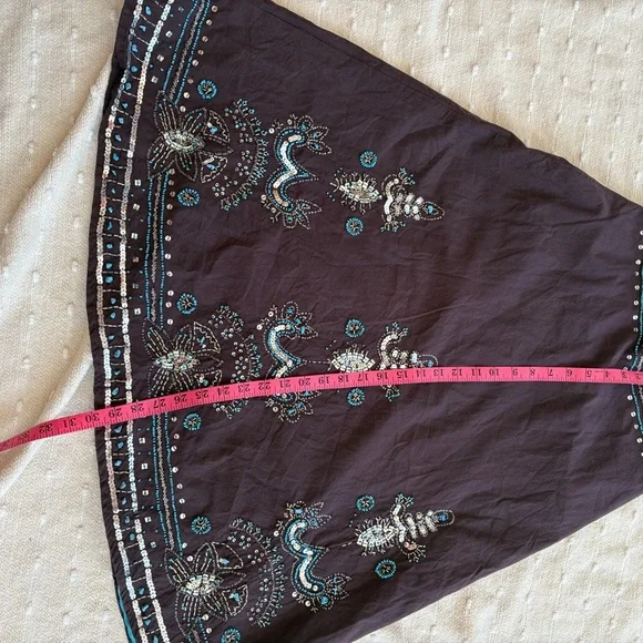 DIMRI Sequined boho gypsy skirt size medium brawn - Picture 13 of 15